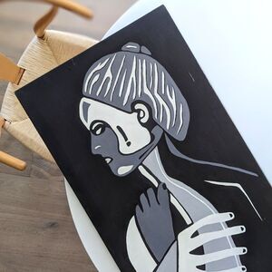 Black & White Latex Abstract